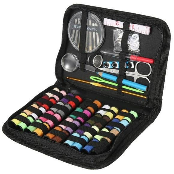 28pcs Portable Travel Sewing Box Kit Needles Thread Stitching Kit - Picture 1 of 10
